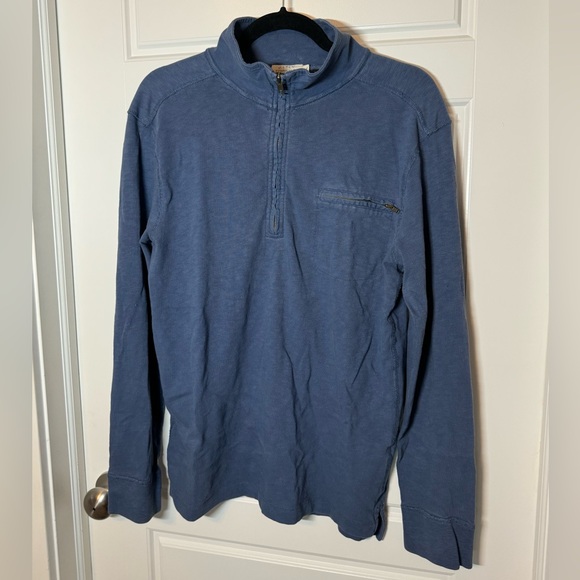J.Crew Ringspun Jersey Half-Zip Pullover – Men's Size S in Washed Blue - Picture 1 of 6